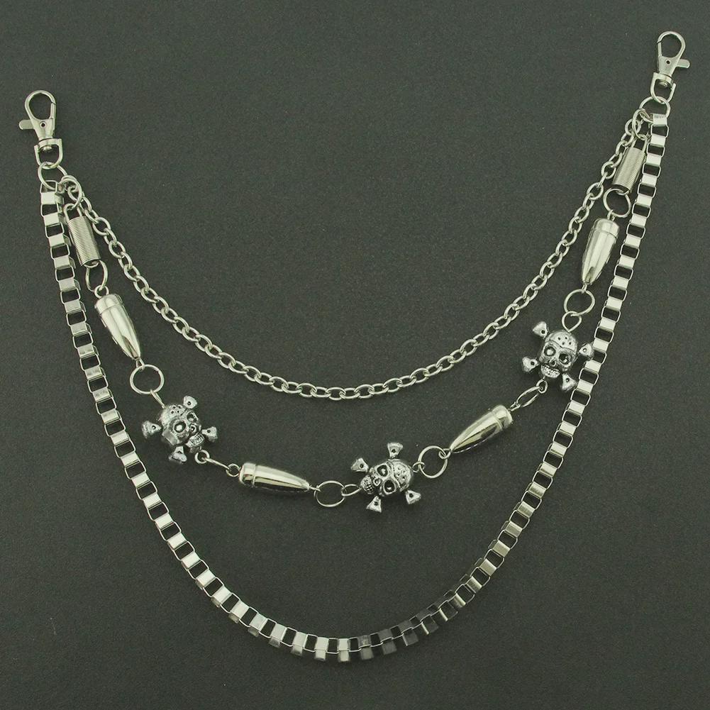 Skull Multi-Layer Hip-Hop Waist Chain: Stylish Bullet Design