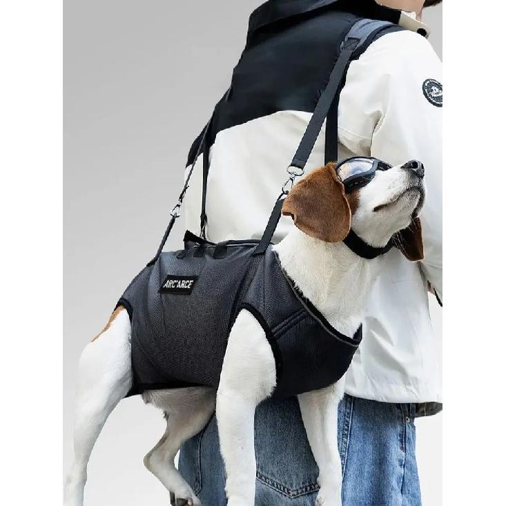 New Dog Backpack for Outdoor Use, Double Shoulder Strap Portable Horizontal Pet Backpack with Auxiliary Straps, Pet Carrier for