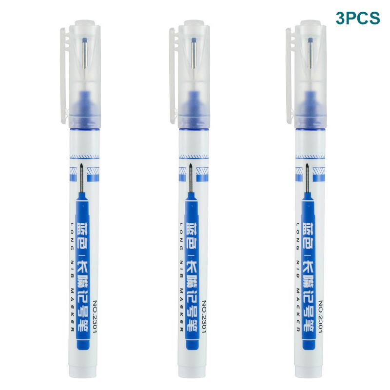 1/3PCS 20mm Long Head Marker Pens Large Capacity Deep Waterproof Four Color Marker Oily Marking Pen Metal Woodworking Tools