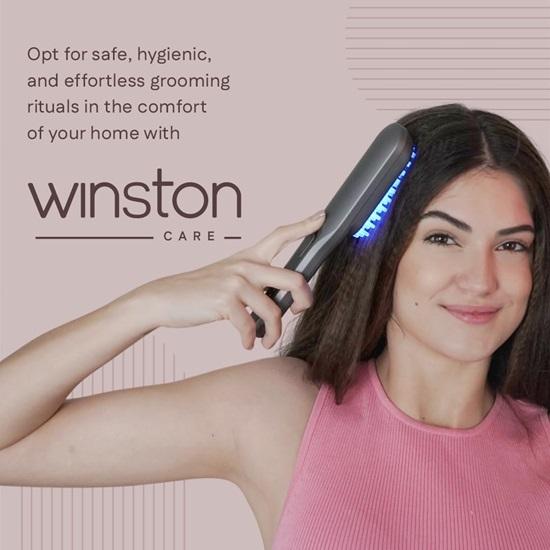Hair Growth Comb with Red  Blue Light Therapy  Head Massager  Scalp Treatment, Hair Fall Control Rechargeable Electric Detangler for Men  Women (Grey)