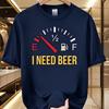 Funny I Need Beer Fuel Meter Print Tshirt Beer Lover Humor Graphic Unisex Unisex Casual Short Sleeve Summer Streetwear Tops
