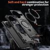 Magnetic Case For Xiaomi Redmi K80 5G/K80 Pro 5G/Poco F7 Pro 5G/F7 Ultra 5G Military Protection PC+TPU Kickstand Phone Cover