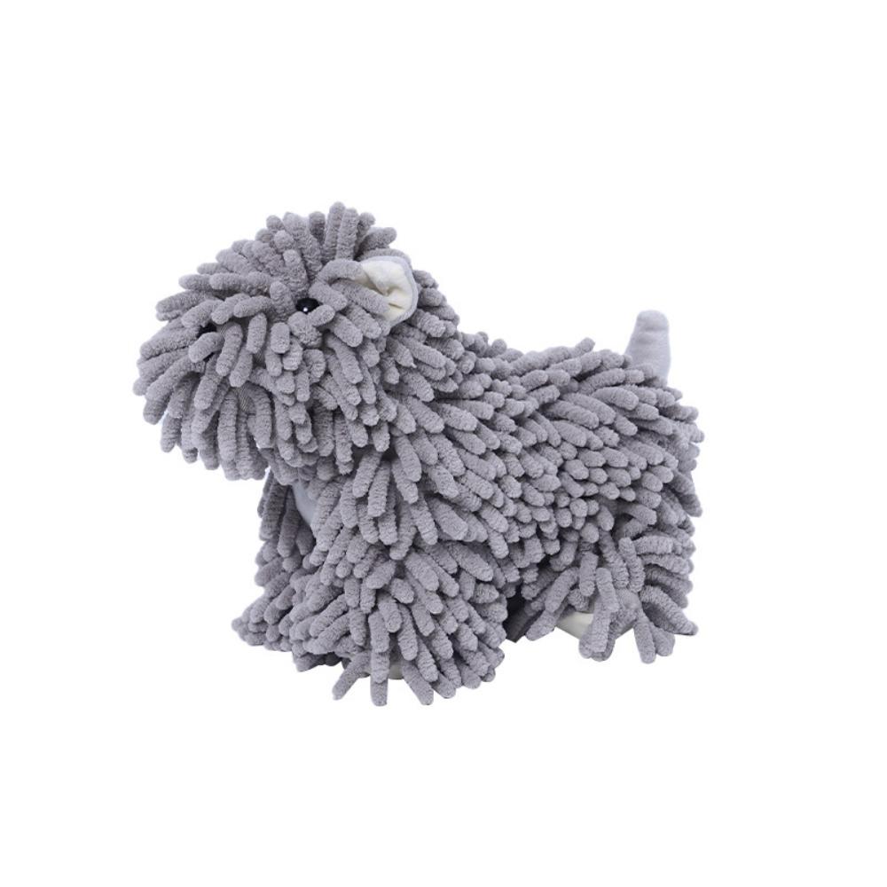 New Soft Puppy Chenille Hand Towel Hanging Fluffy Chenille Towel Dog Design Super Absorbent Funny Hand Towel
