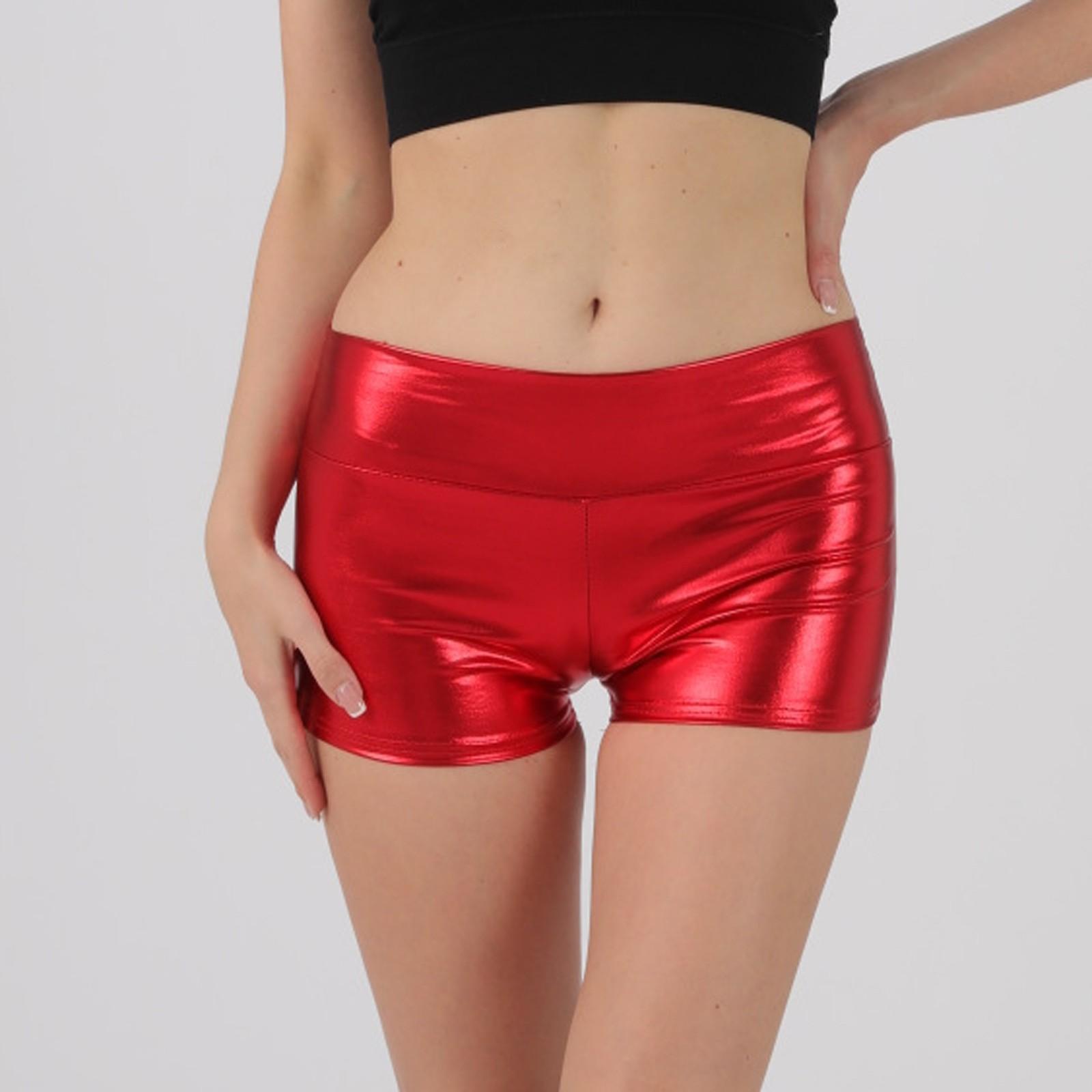 

Женские обтягивающие шорты с высокой талией Bright Face и эластичной талией M красный