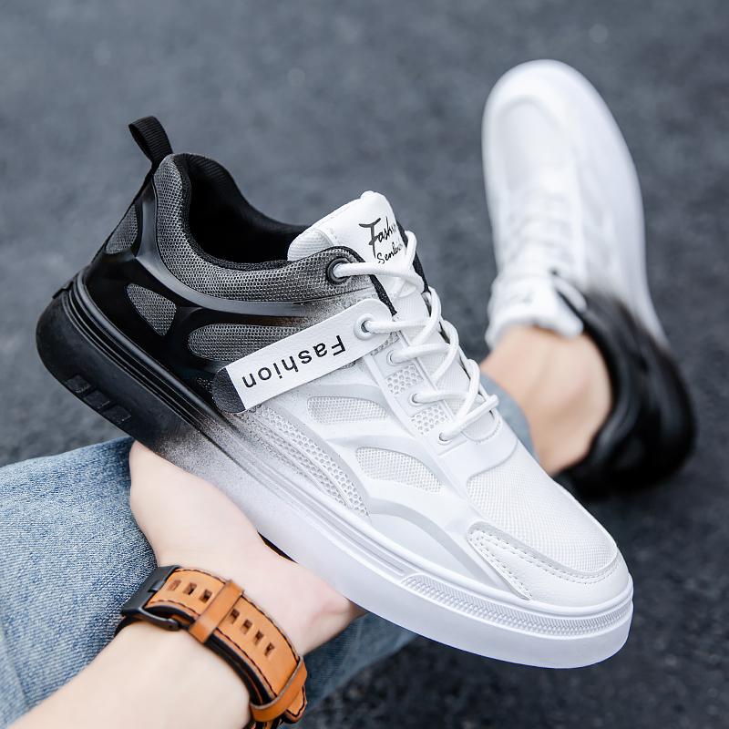 Summer breathable mesh casual board shoes light sports increase height gradient color small white tide shoes autumn