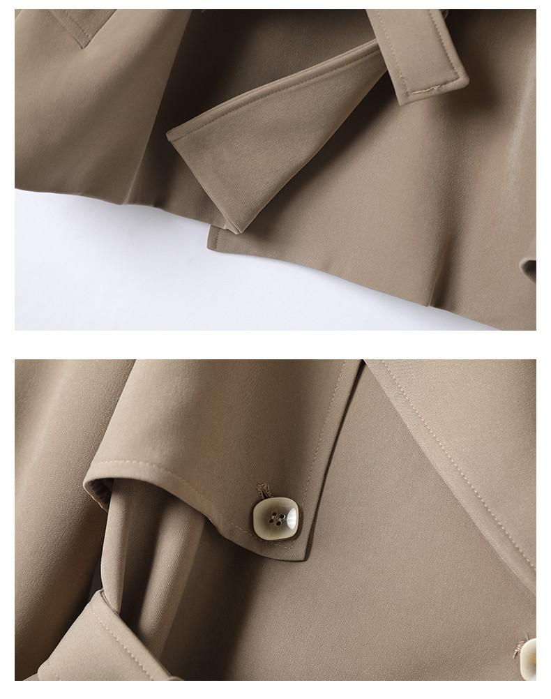 2024 Autumn British Style Women's Windbreaker: Fashionable, Slim Waist, Lapel Short Coat