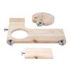 3 Pcs Chinchilla Wooden Platform Set L Shaped Round Hole Wooden Platform for Chinchilla Hamster