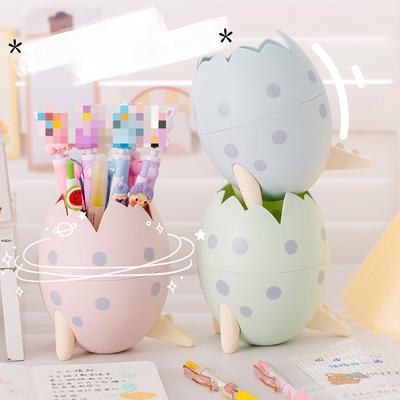 Cute Dinosaur Egg Holder Fashion Decoration Storage Students Creative Desktop Storage Office Stationery Large Capacity
