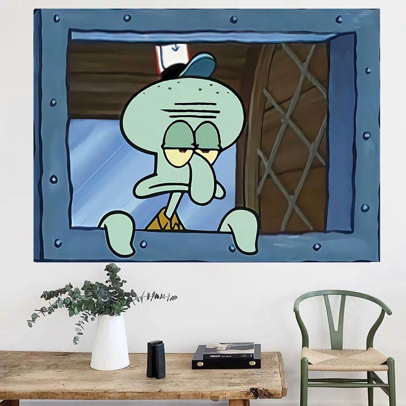 

Sad Squidward Tapestry 75x100 чёрный