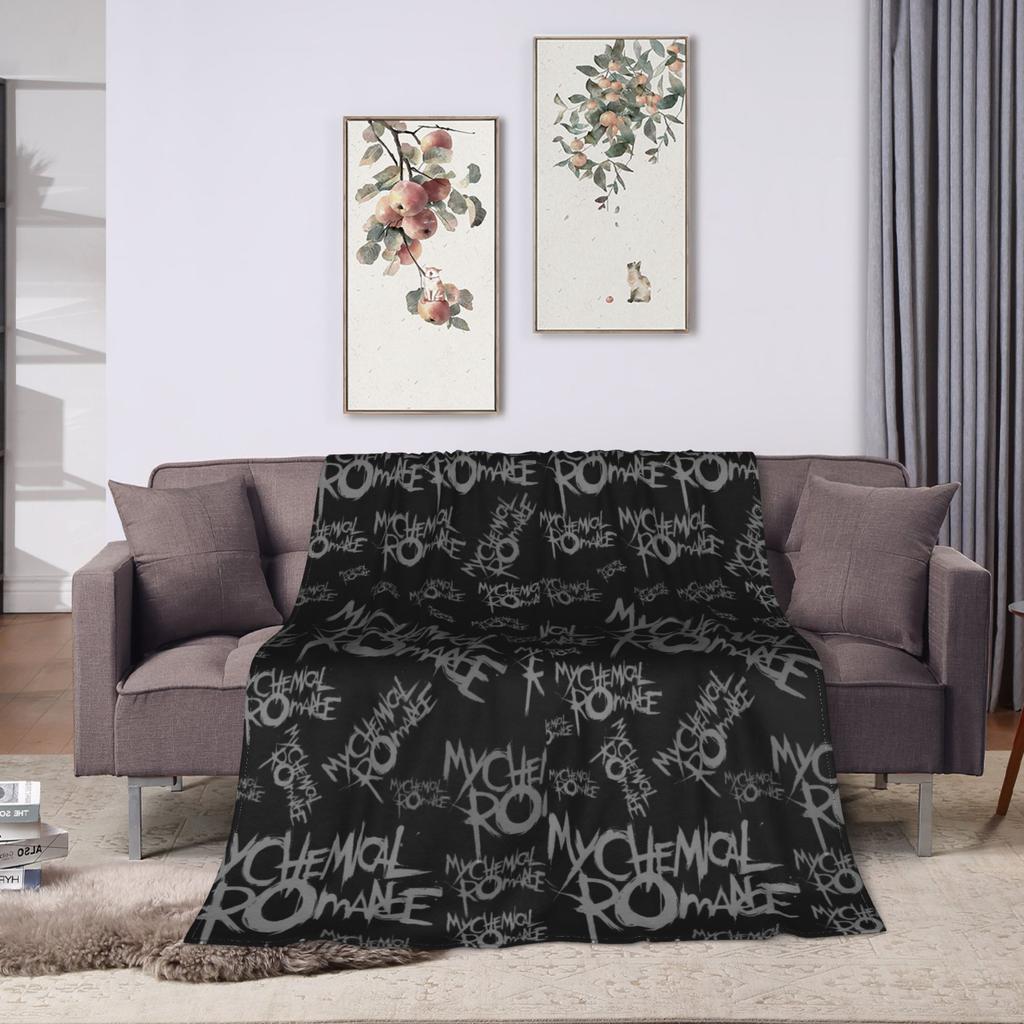 My Chemical Romance Soft Warm Blankets  Decorative Plush Throw Blanket Funny Couch Chair Flannel Bedspread Sofa Bed Cover