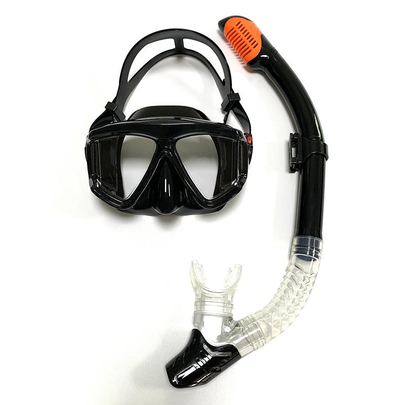 New Snorkeling Suit Adult Models Diving Goggles Large Frame Silicone Mask Can Be Fitted with Myopia Lenses Snorkeling Special