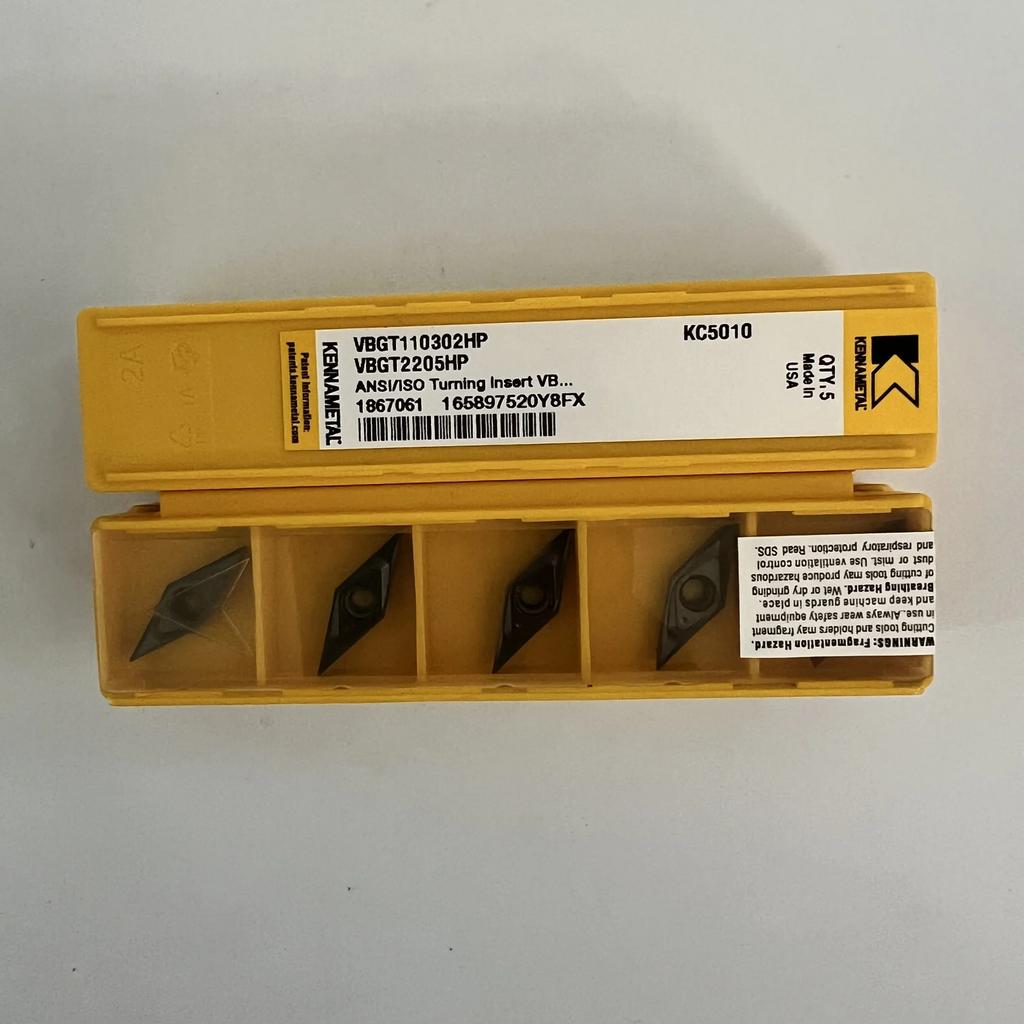 KENNAMETEL / VBGT110304HP KC5010 / Original carbide blade 10 Pcs