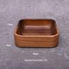 Round Wooden Grid Plate Universal Fruit Gossip Wooden Plate Simple Walnut Plate
