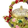 Creative Trinket Jewelry Box Enameled Teapot Necklace Rings Holder Collectible Storage Jar