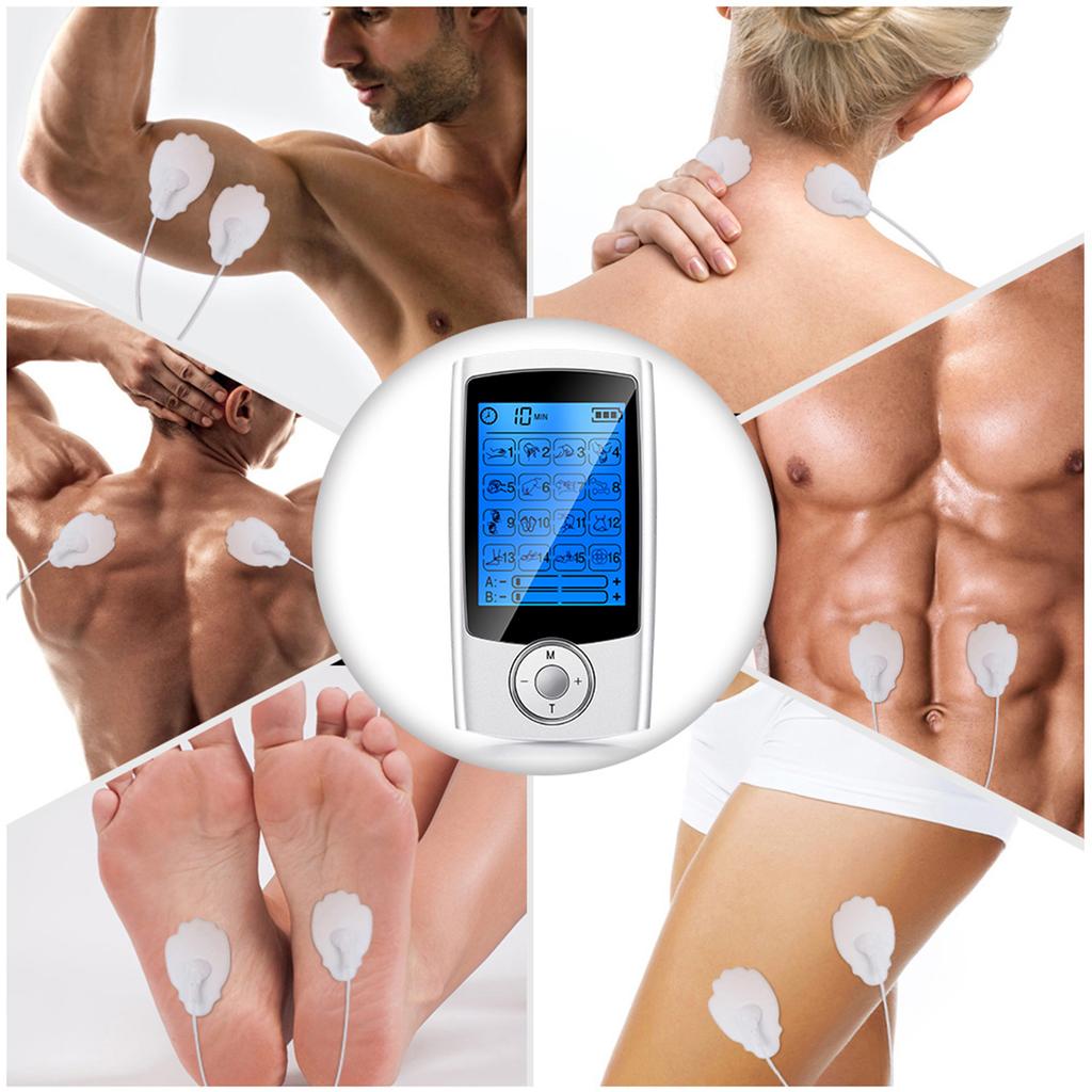 Haofy Electronic Pulse Massager, Dual Channel Tens Unit Rechargeable EMS Muscle Stimulator with