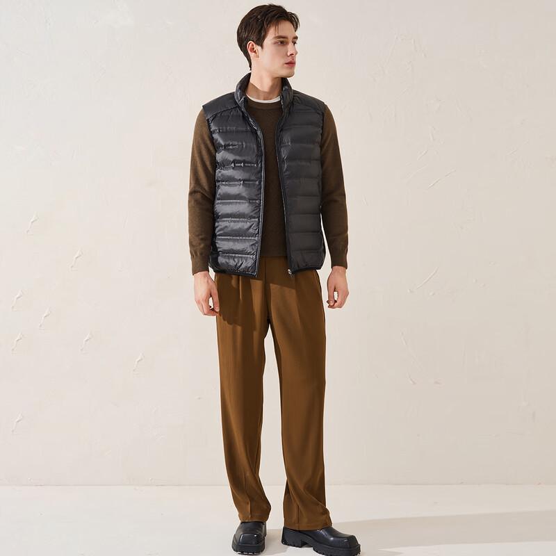 Yalu Men's Simple Stand Collar Duck Down Vest
