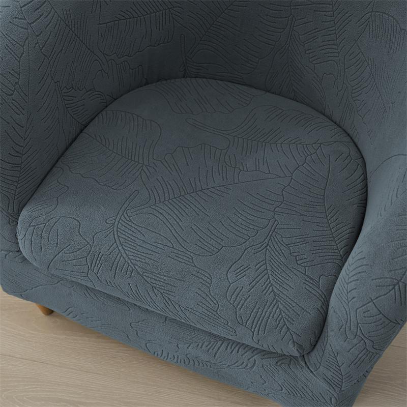 2pcs/set Jacquard Club Tub Chair Cover Elastic Single Armchair Protective Case Pet-friendly Couch Cover with Cushion Cover Home