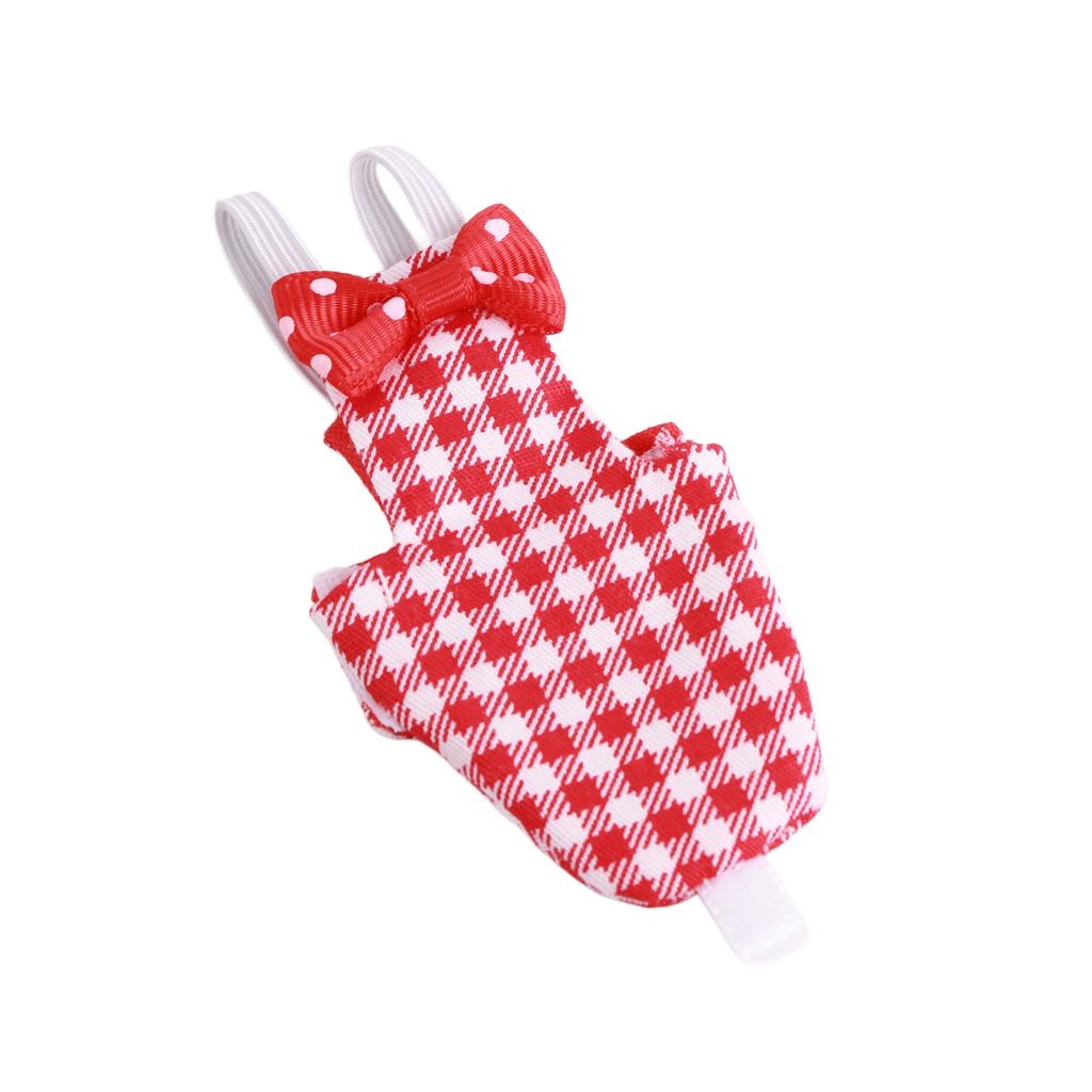 Bird Diaper Red Grid Pattern Parrots Suit for Macaw Budgies Parakeet