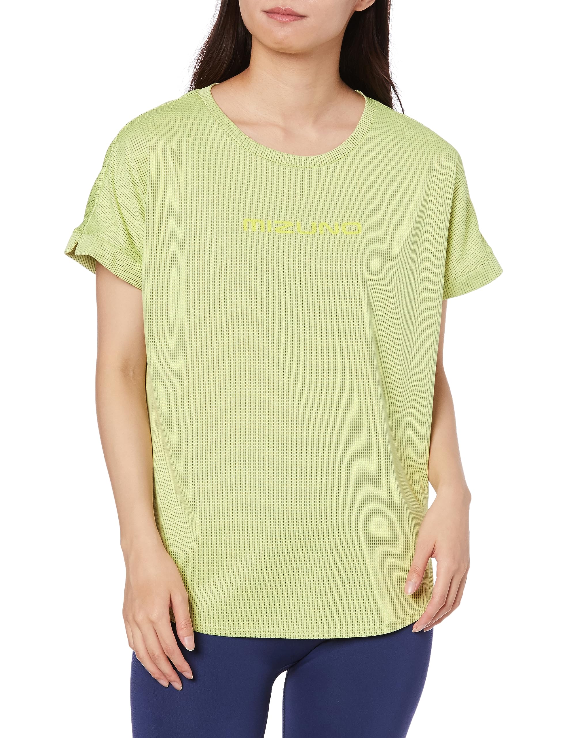 

Mizuno Dry Aeroflow Highly Breathable Short Sleeve Training Luminary Size 32MAA870 Women s T-Shirt, Green,