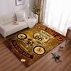Vintage Route 66 Motorcycle Carpet, Rustic USA Decor for Home Suitable for Use As an Anti-slip for Living Room Bedroom Sofas