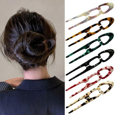Mode Design Haarstäbchen U-förmig Fleischbällchenkopf Haarspange Haaraccessoires Haarknoten Für Frau Mädchen