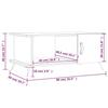 VidaXL Coffee Table High Gloss White 90x50x40 Cm Engineered Wood 829462