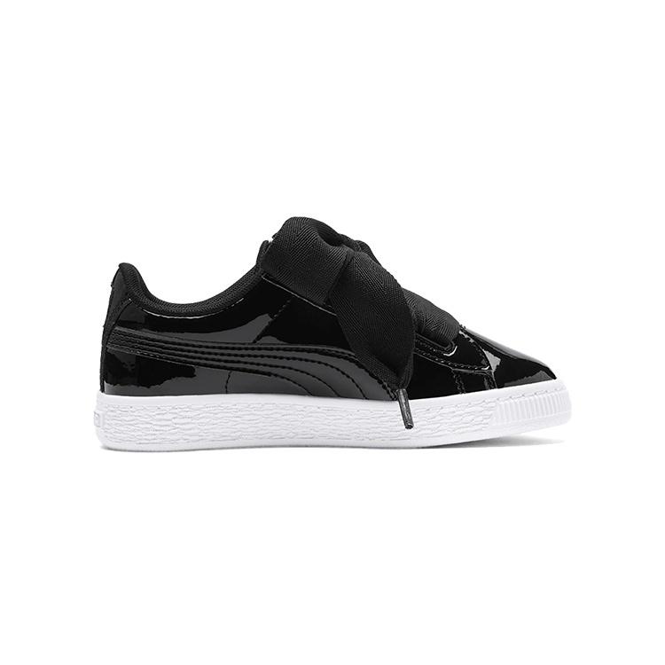 Puma Basket Heart Patent Little 'Black White' Kids' 363352-01