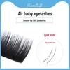 "Soft Natural Mink Hair Baby Eyelashes with Subtle Curl - Airy Flat Mixed Style"