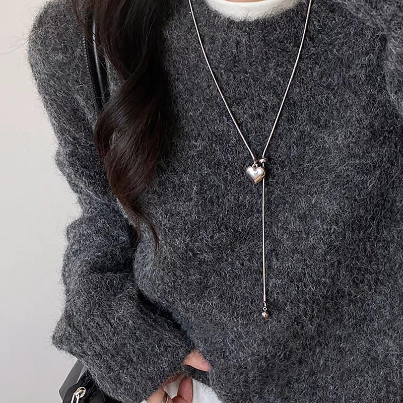 Simple Long Pull-Out Adjustable Necklaces For Women Girls Luxury Elegant Versatile Necklace Jewelry Accessories Gifts