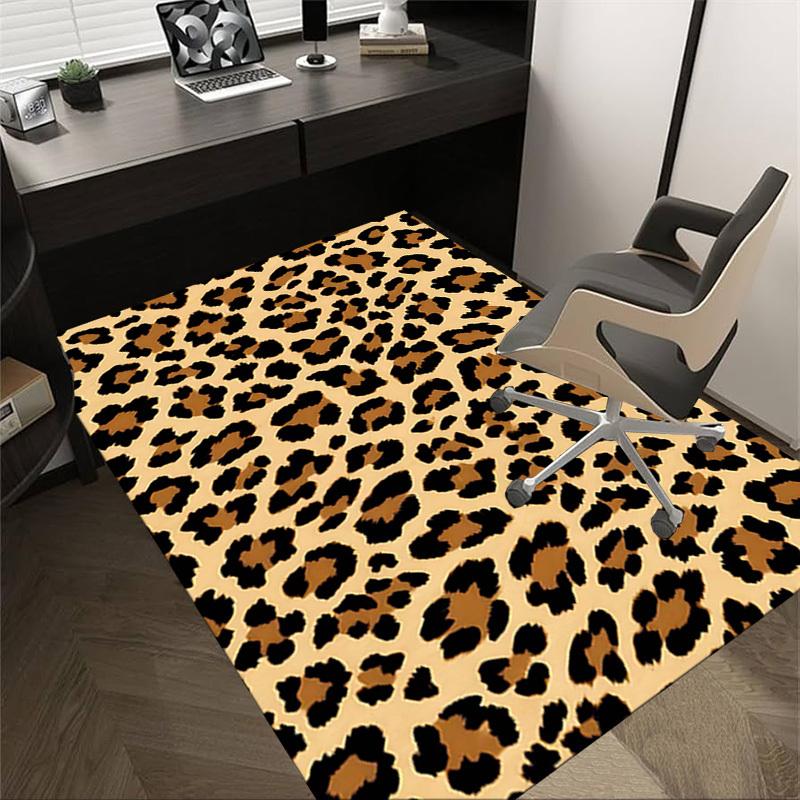 1PC Leopard Print Extra Large Non Slip Floor carpet, Office, family, bedroom, Studio   Large Area Rug Indoor Rugs, , Vibrant Colors