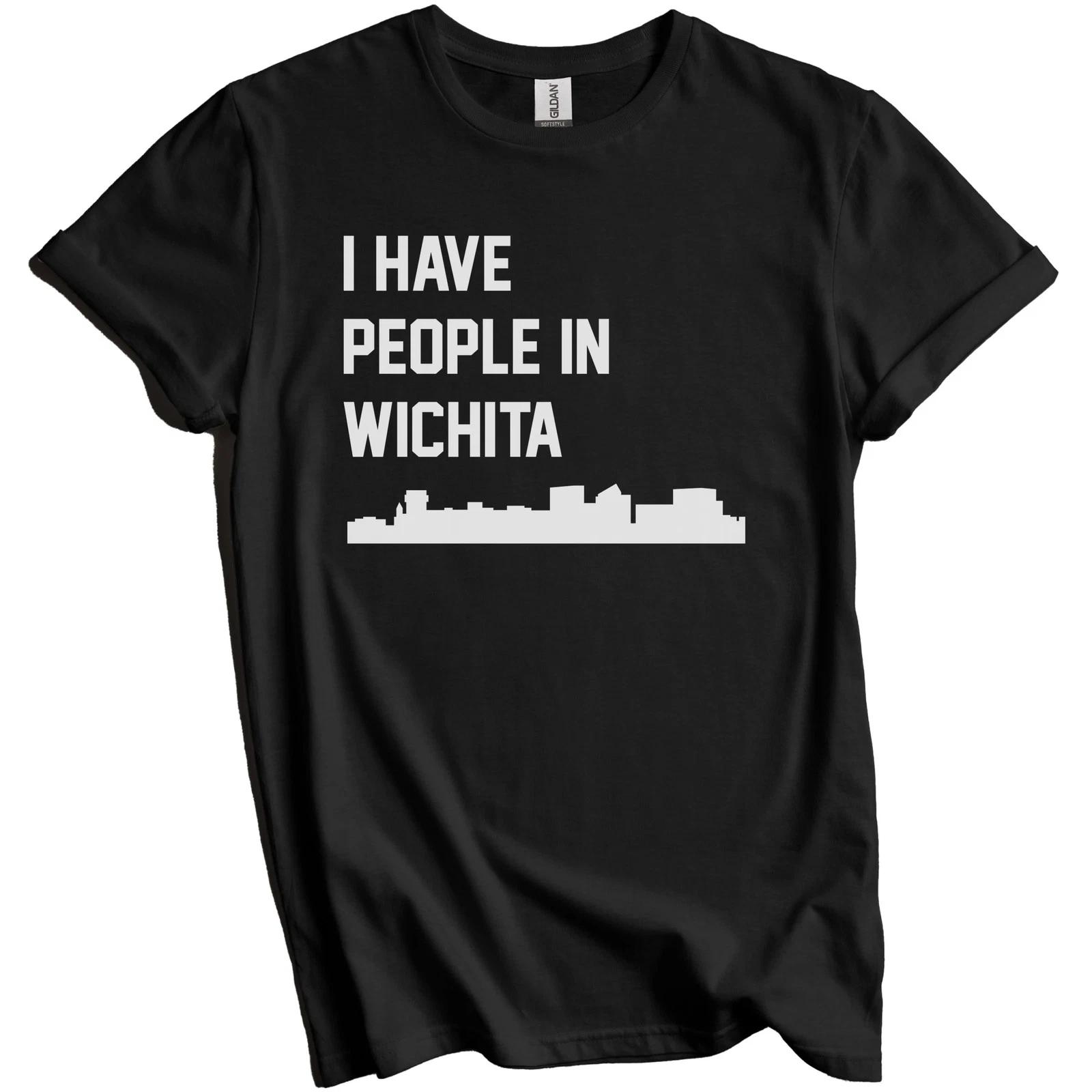 I Have People In Wichita Kansas Skyline T-Shirt L