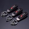 Leather Car Keychain Key Rings Pendant Gifts Holder For Toyota GR Sport Gazoo Racing Hilux Corolla Rav4 Yaris Prius Accessories