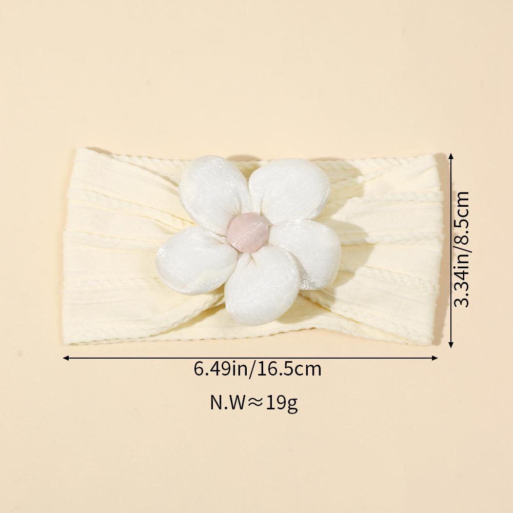 Europäisches & Amerikanisches Baby-Blumen-Stirnband - Einfarbig, Baumwollgefüllt, Fontanellschutz, Breites Band für Säuglinge.
