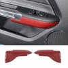 Interior Door Armrest Plate Cover Trims Bezels For Ford Mustang 2015+ Red Carbon