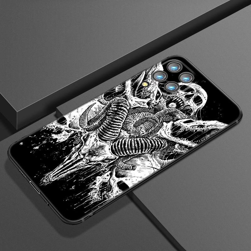 

Чехол для телефона с сатанинским страшным черепом для Samsung Galaxy A21 A30 A50 A52 S A13 A22 A32 4G A23 A33 A53 A73 5G A12 A31 A51 A70 A71 A72 Samsung A22 4G