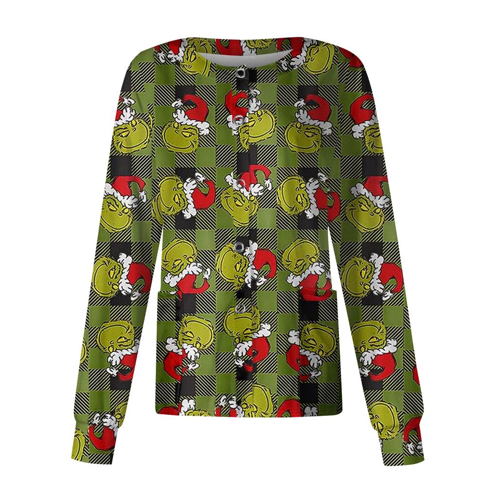 Women's Casual Long Sleeve Single Breasted  Printed Dry-nurse Top