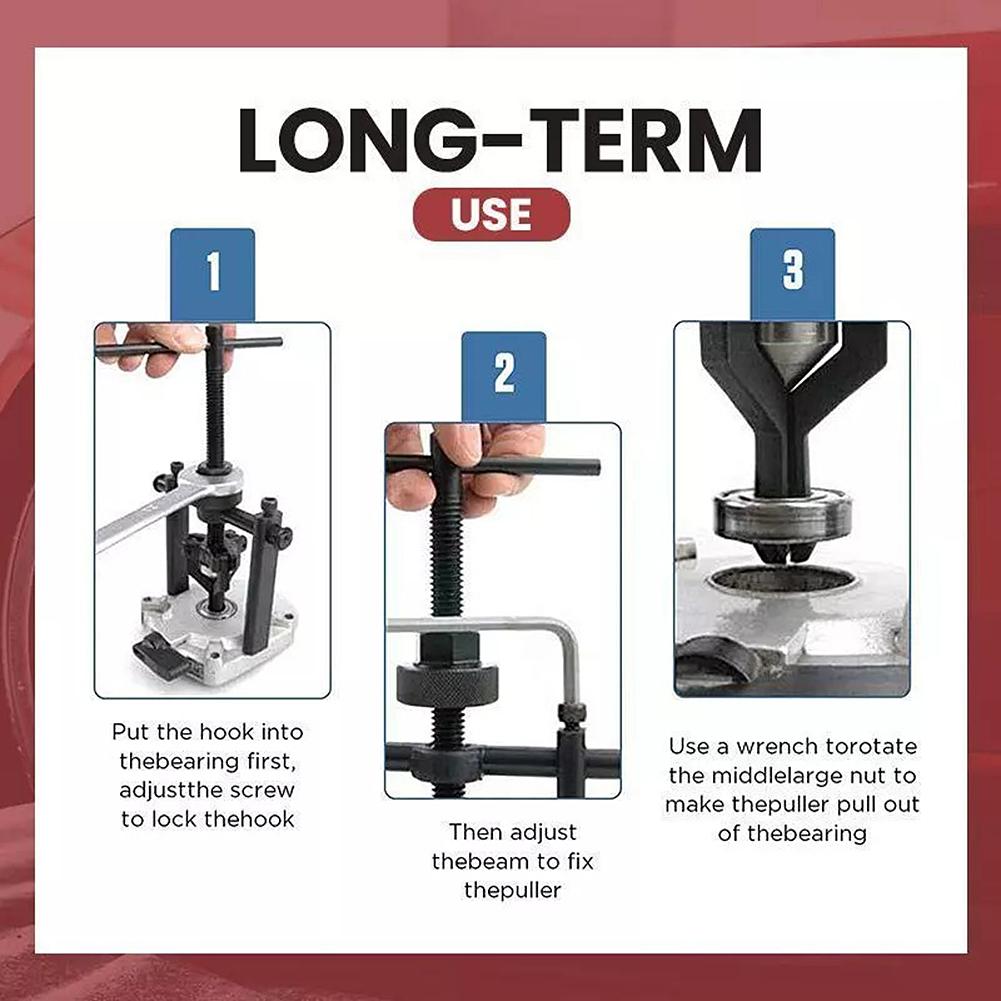 Bearing Puller Removal Tool 3-Jaw Inner Bearing Puller Labor-saving Bearing Remover for Car Repair Tools for Auto Vehicle Parts