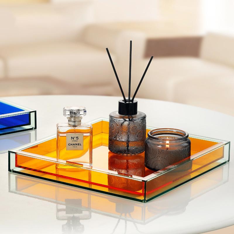 Modern Schlicht Kreativ Acryl Tablett Aufbewahrung Ornamente Wohnzimmer Couchtisch Esstisch Zuhause Heimdekoration Kunsthandwerk