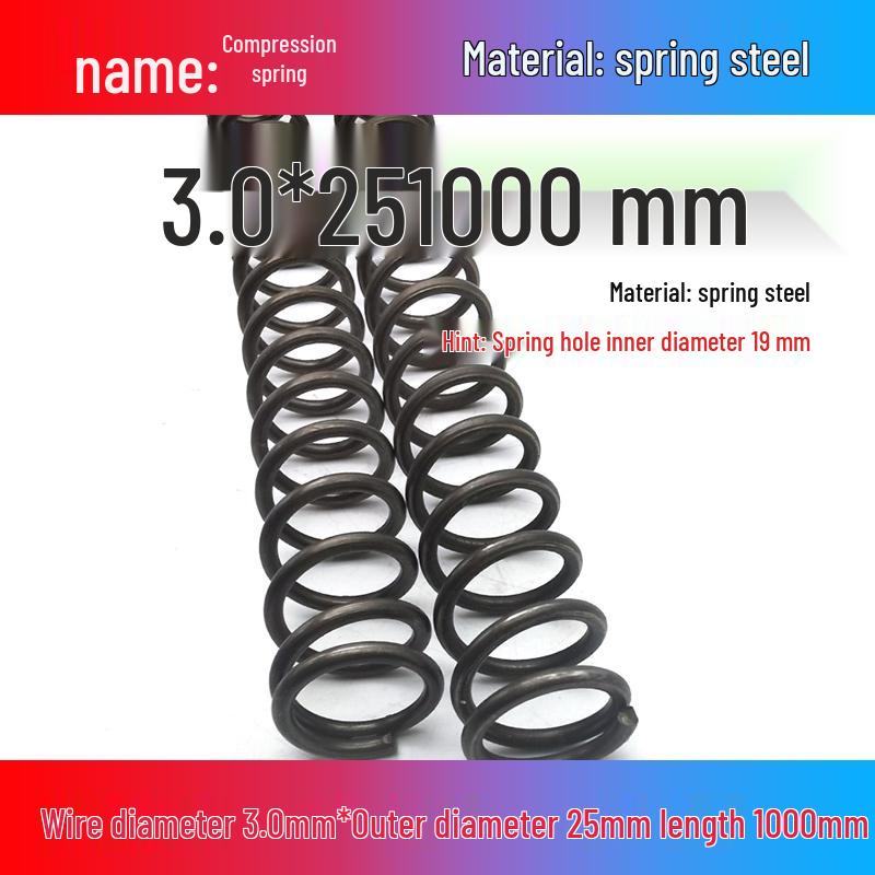 Spring Wire: 1m Long, Soft Pressure, Manganese Steel, 0.3-4.5mm Diameter, Yellow Compression Return.
