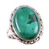 Natural Malachite Gemstone 925 Solid Sterling Silver Jewelry Ring Size 7.5 E5z79