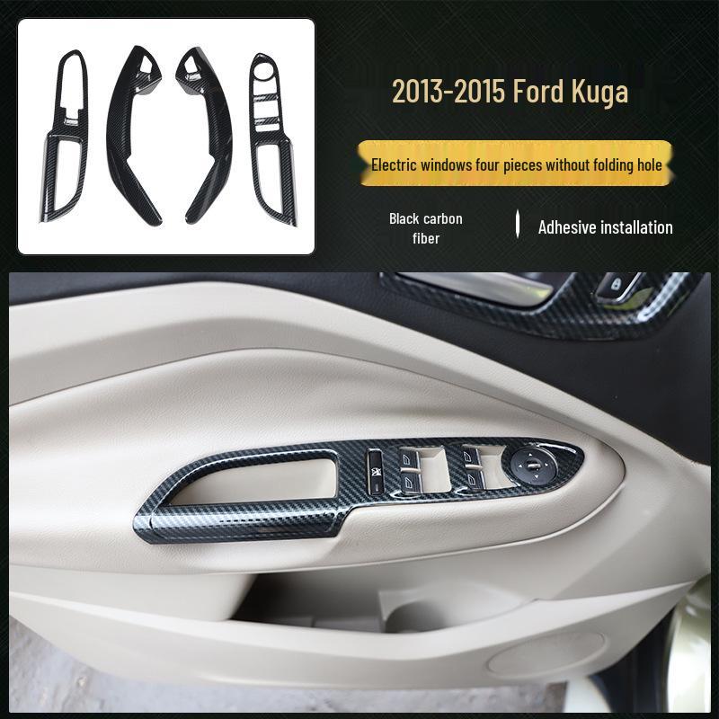 13-15 Kuga Kohlefaser Navigationskonsolenaufkleber - Pfirsichholz-Stil