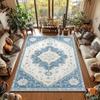 RAKKS Luksusowy Bohemian Kryształowy Dywanik Obszarowy, Zmywalny, Antypoślizgowy, Nowoczesny Kwiatowy Wzór do Salonu, Sypialni Wystrój Domu Duży Dywan
