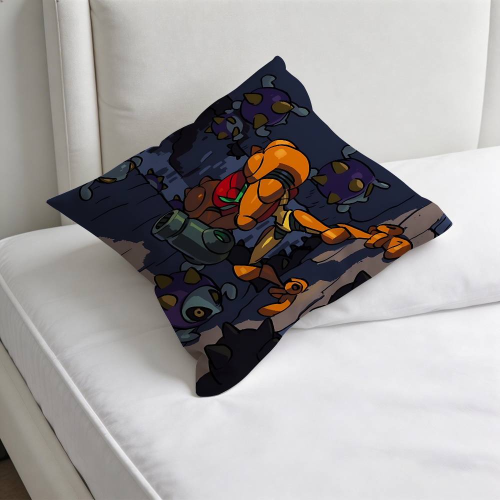 Cool MMetroid Dread Square Pillow Cover Decorative Throw Pillow Case for Sofa Couch Bed Home Car Living Room Decoration