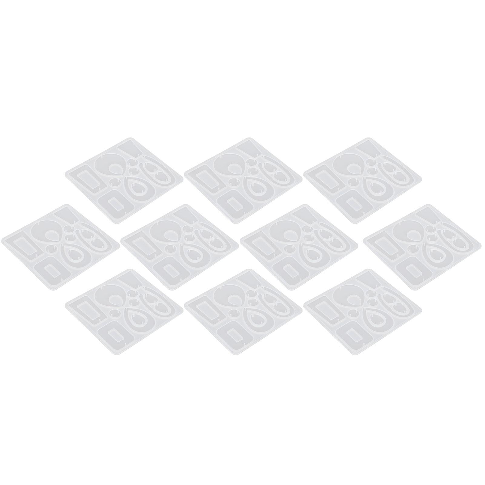 

10Pcs Epoxy Mold Resin Casting Silicone Pendant Jewelry Making Moulds DIY HandMade Craft