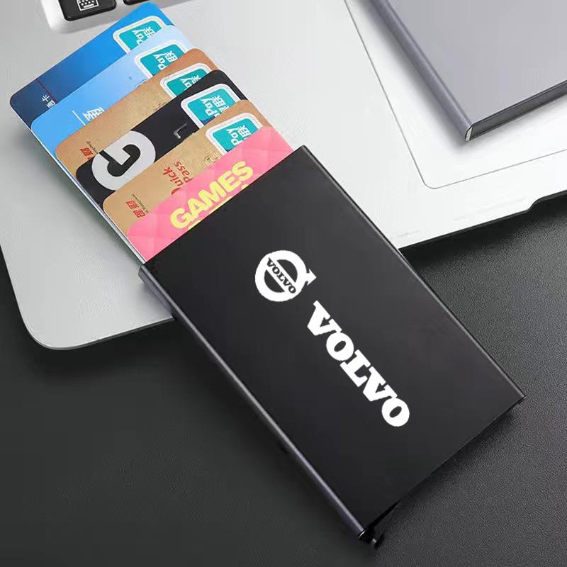 

Anti-theft Smart Bracket Slim ID Card Holder Metal Bank Credit Card For Volvo XC60 XC90 S60 V50 V60 V70 V90 S90 Accessories FOR Volvo