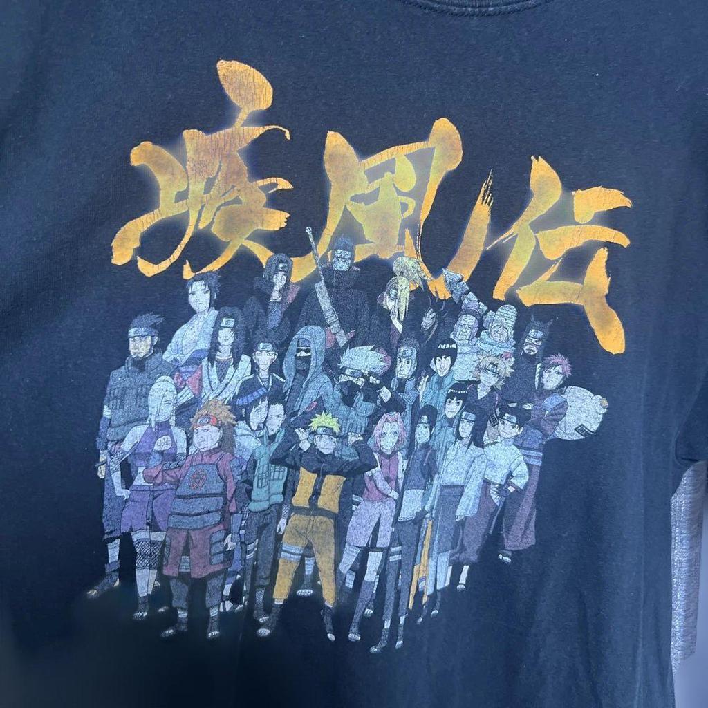 [USED] Naruto Group T-shirt Black NARUTO Shippuden