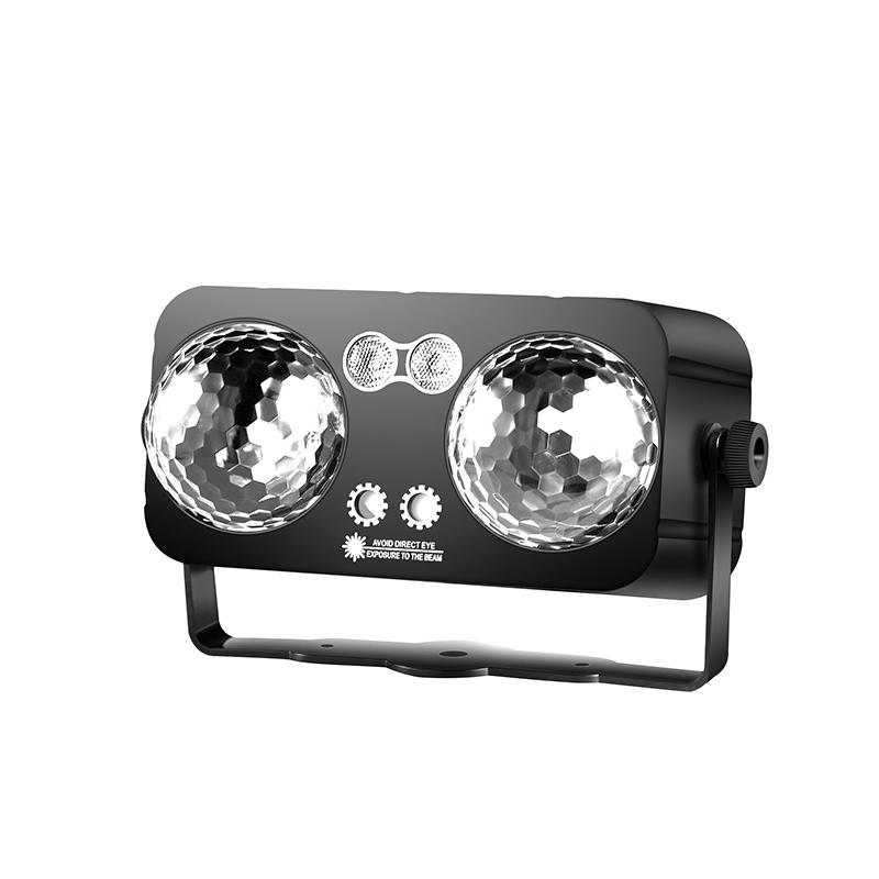 

DJ Party Disco Ball Night Light Sound Activated 4 in 1 LED Stage Lights Strobe Pattern Light for Home Room Dance Parties US