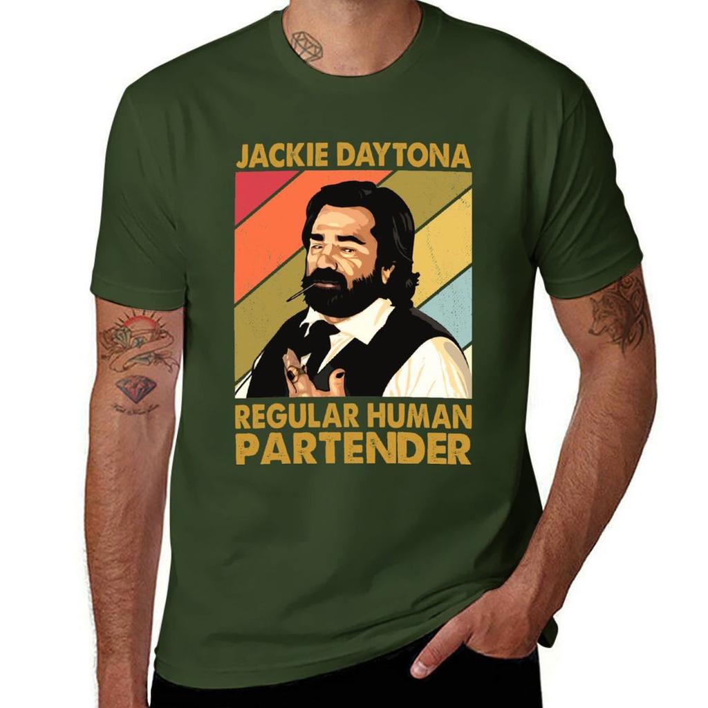 Retro Jackie Daytona Regular Human Partender Geschenk Weihnachten T-Shirt Sportfans T-Shirts niedliche Kleidung Herren T-Shirts