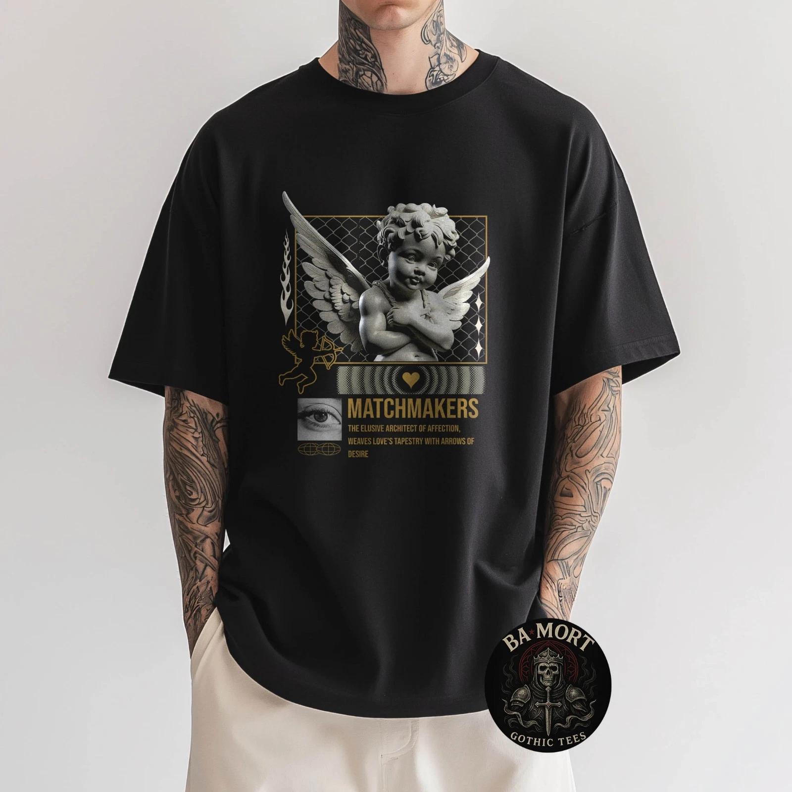 Valentine s Day Gothic Cherub Streetwear T-Shirt XL