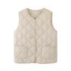 Premium Quilted Vest Button Model, Autumn and Winter Windproof, Cold and Warm Vest Women's Wear Casual Sports